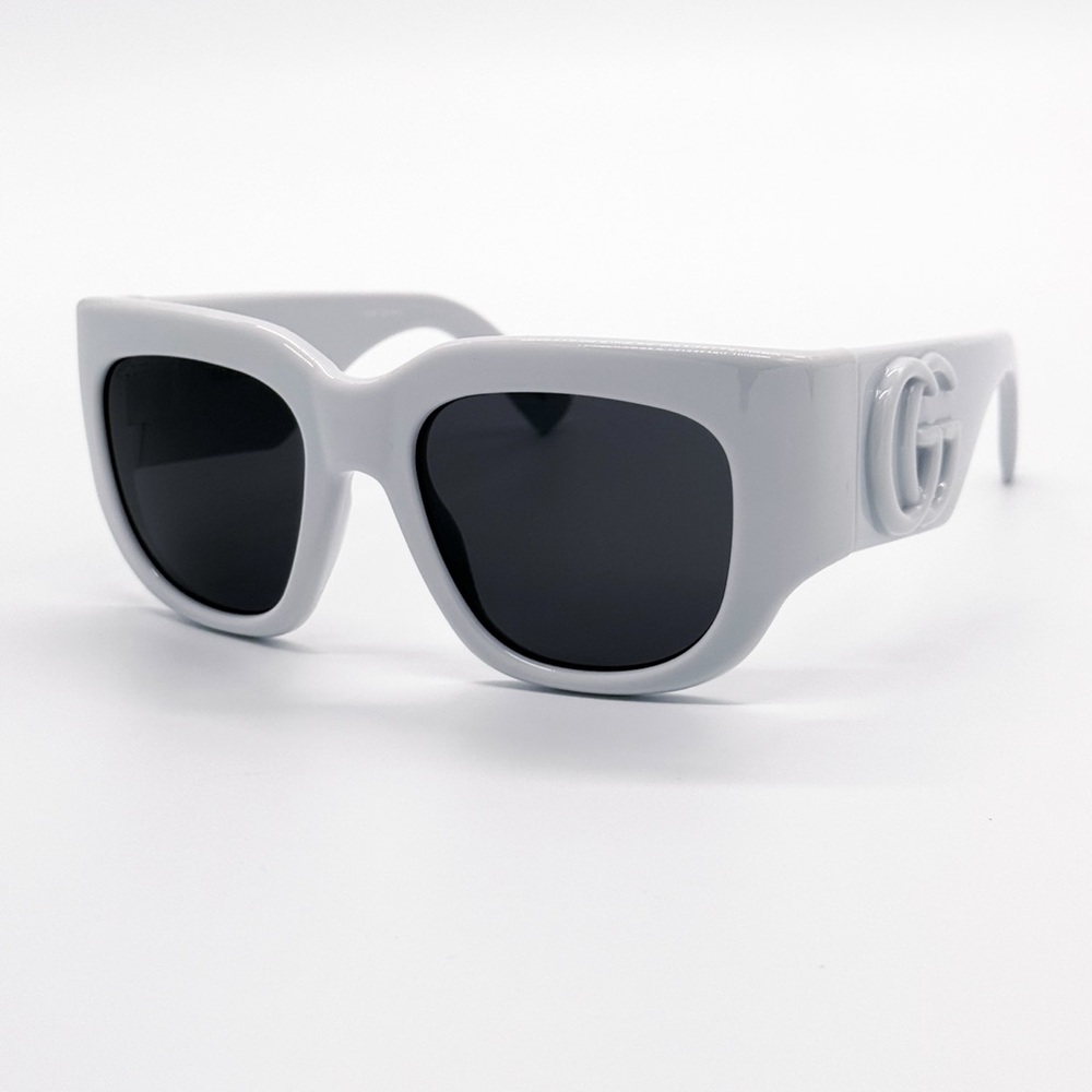 NEW GUCCI GG1545S 003 SQUARE LIGHT GREY WOMEN SUNGLASSES GUCCI EYEWEAR - Picture 5 of 14
